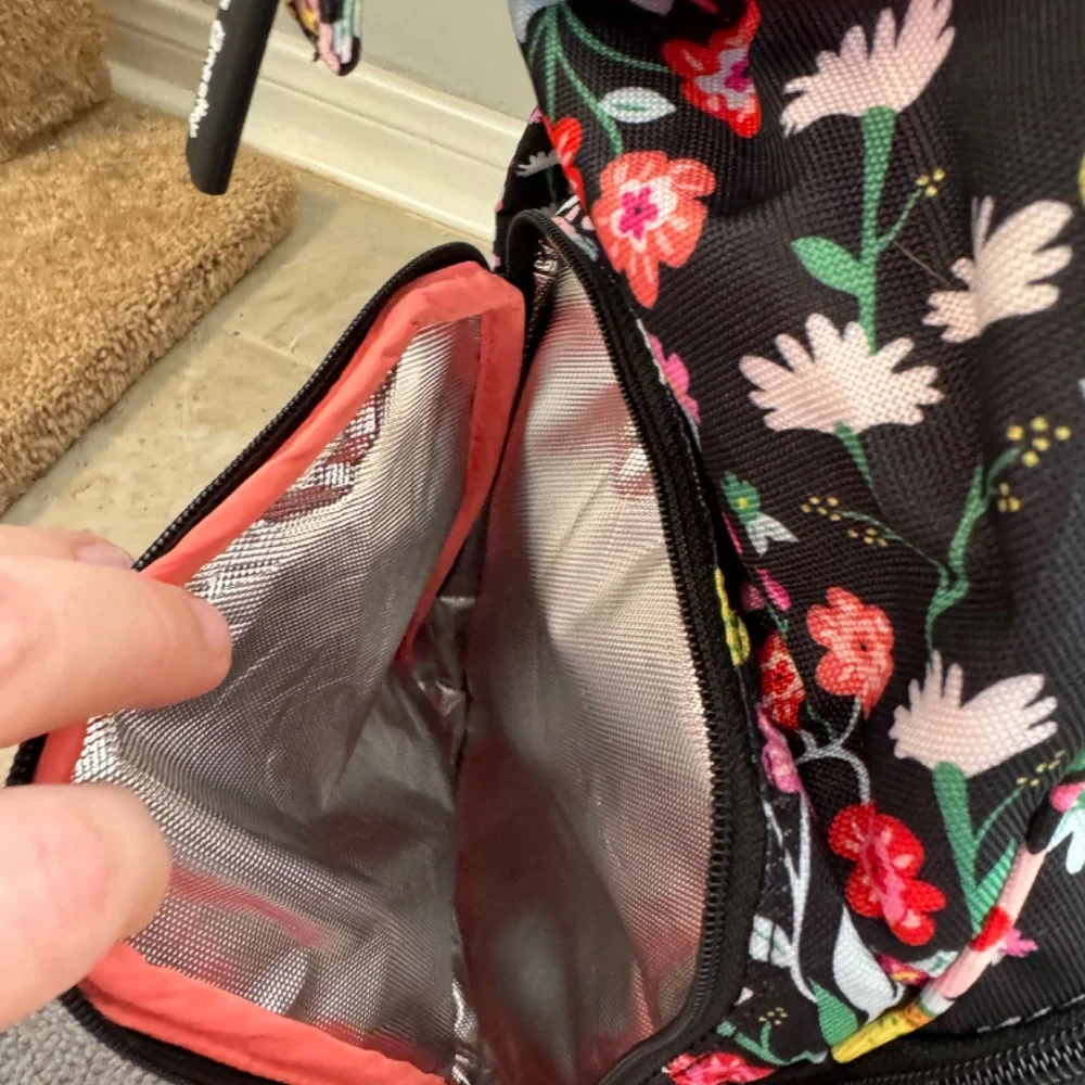 Vera Bradley Floral Baby Bag - Black and Multicolor